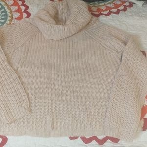 Turtleneck cream sweater